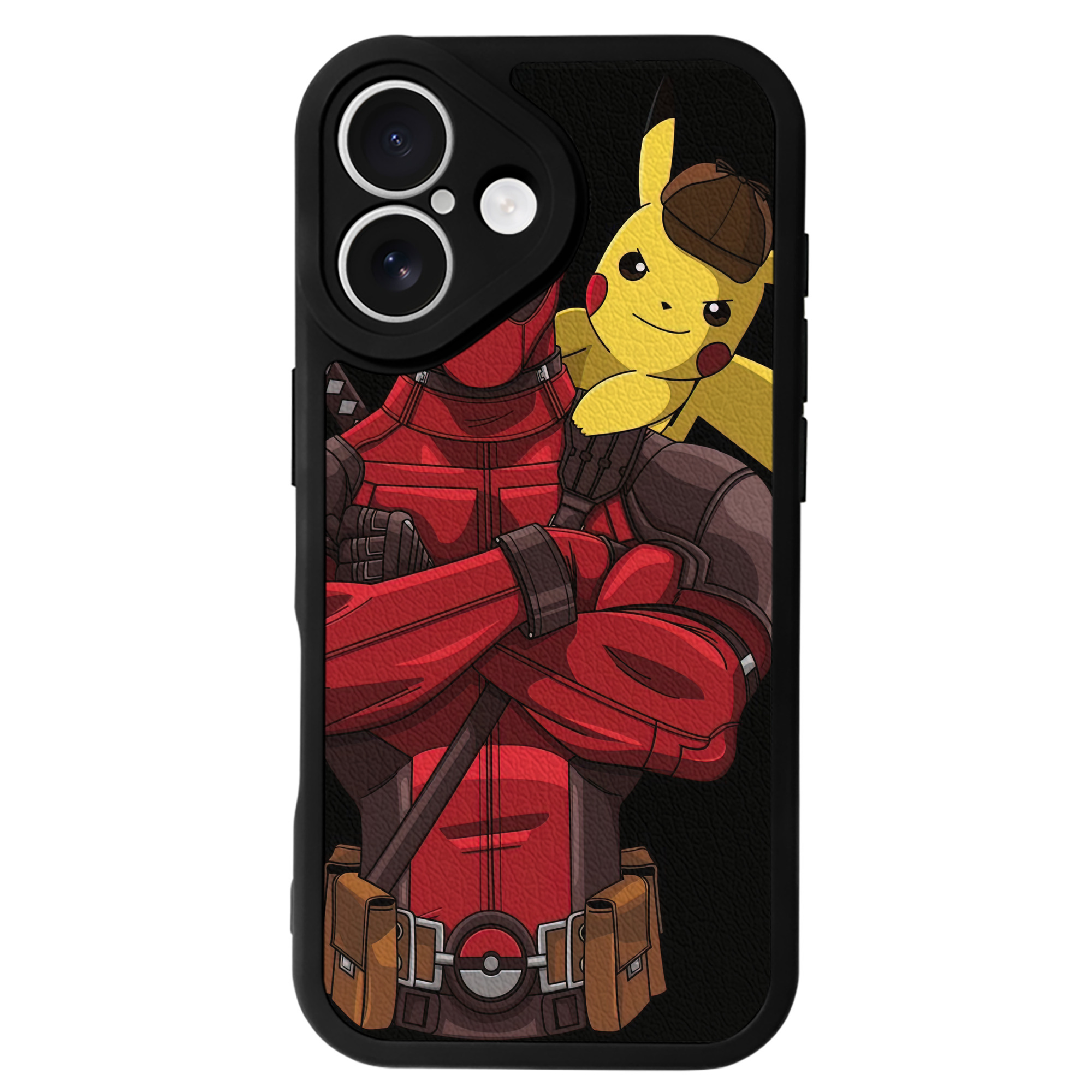（画像用） Deadpool デッドプール 【iPhone 16シリーズ対応】シリコンスマホケース（レザー調） 材質：シリコン